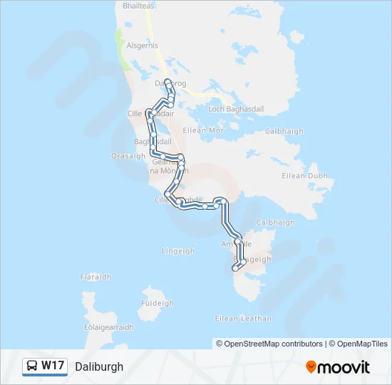 W17 Bus Line Map