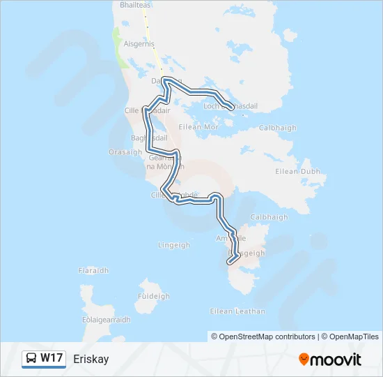 W17 Bus Line Map