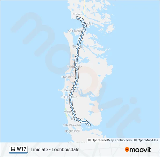 W17 Bus Line Map