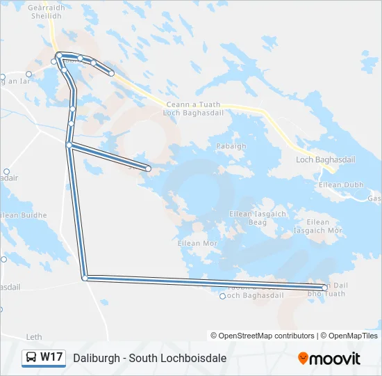 W17 Bus Line Map
