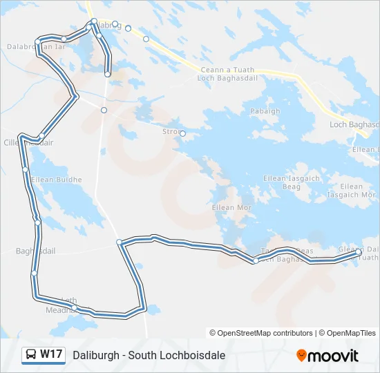 W17 Bus Line Map