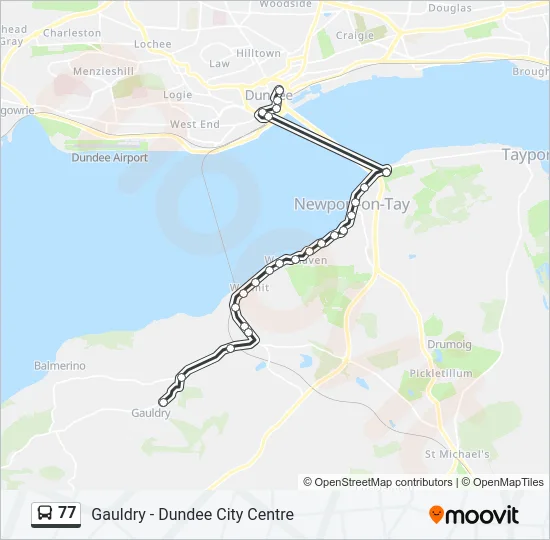 77 Bus Line Map