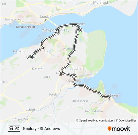 92 Bus Line Map