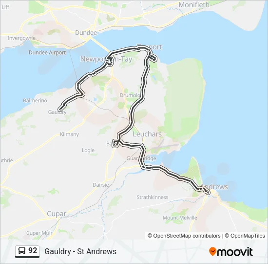 92 Bus Line Map
