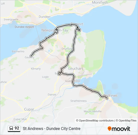 92 Bus Line Map
