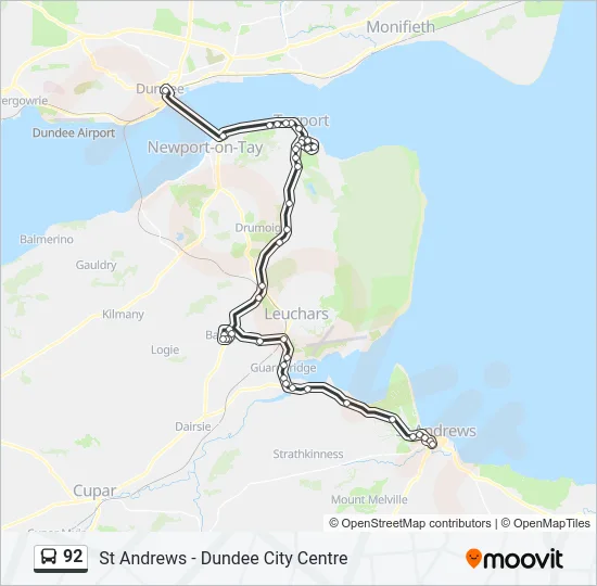 92 Bus Line Map