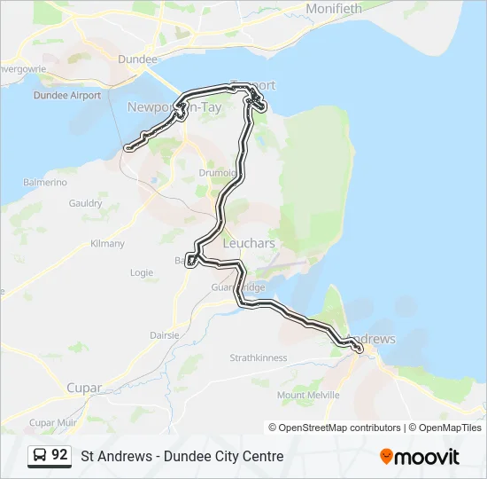 92 Bus Line Map