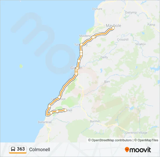 363 Bus Line Map