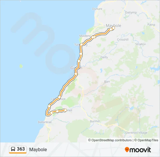 363 Bus Line Map