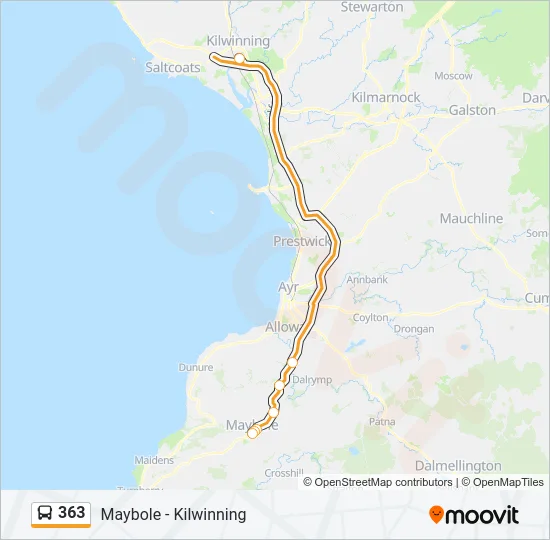 363 Bus Line Map