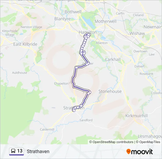 13 Bus Line Map