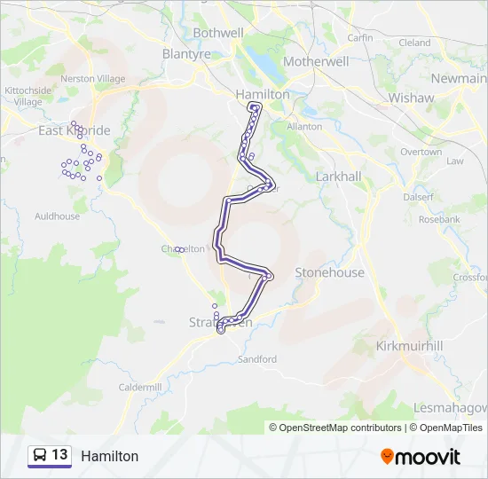 13 Bus Line Map