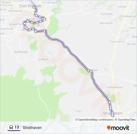 13 Bus Line Map