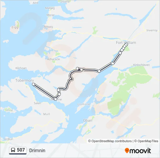 507 Bus Line Map