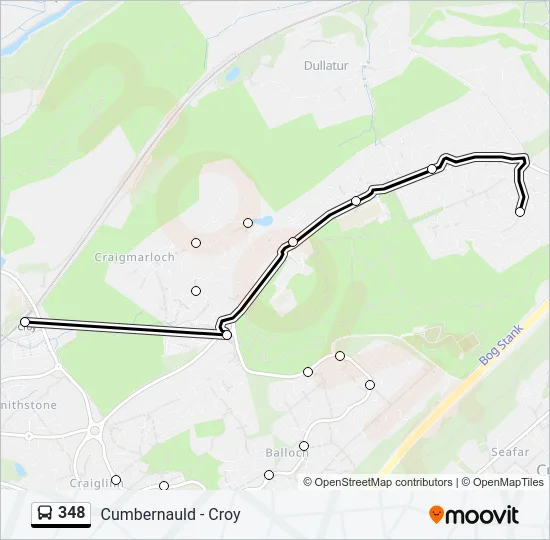 348 Bus Line Map