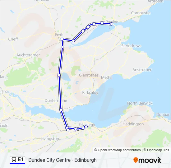 E1 Bus Line Map