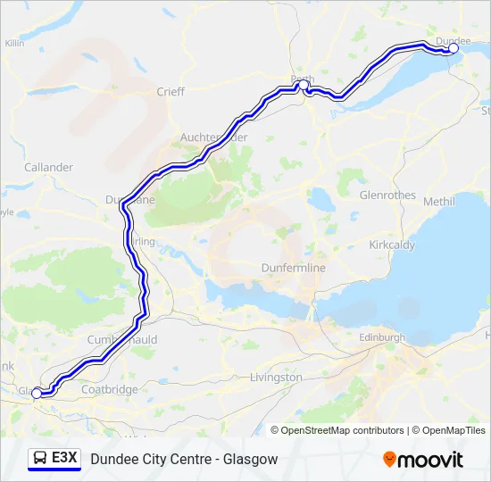 E3X Bus Line Map
