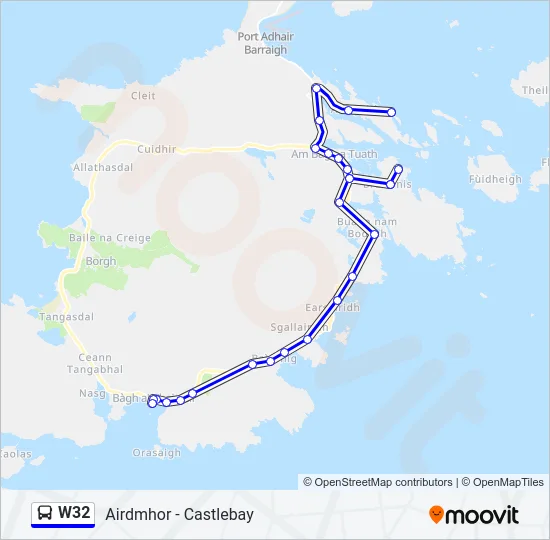 W32 Bus Line Map