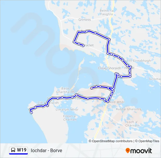 W19 Bus Line Map