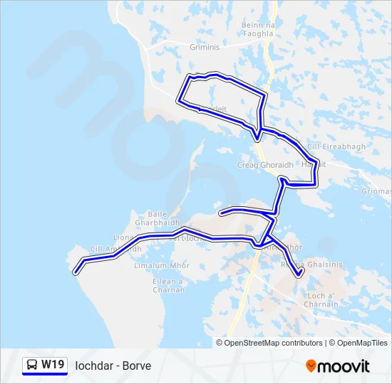W19 Bus Line Map