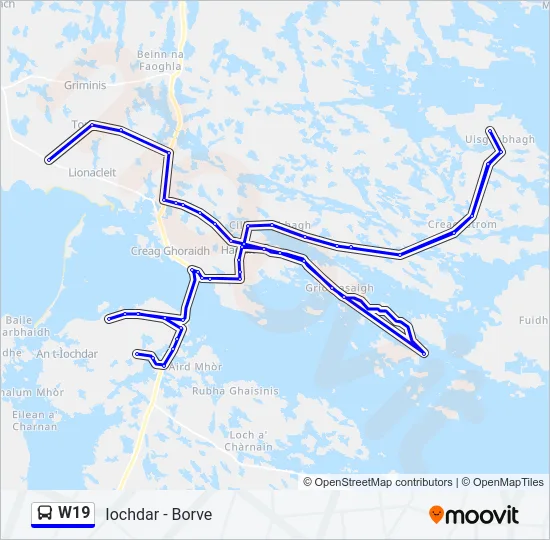 W19 Bus Line Map