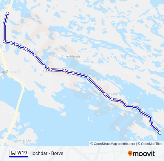W19 Bus Line Map
