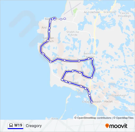 W19 Bus Line Map