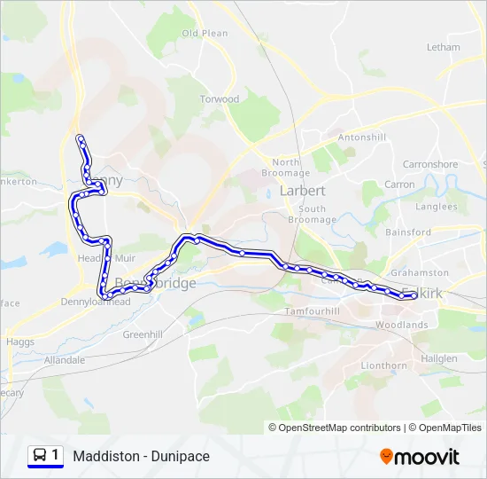 1 Bus Line Map