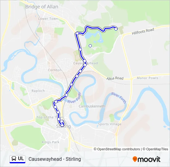 UL Bus Line Map