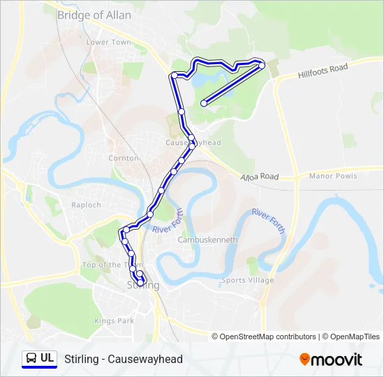 UL Bus Line Map