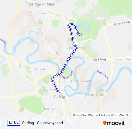UL Bus Line Map