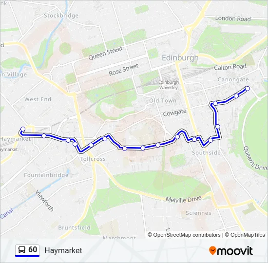 60 Bus Line Map