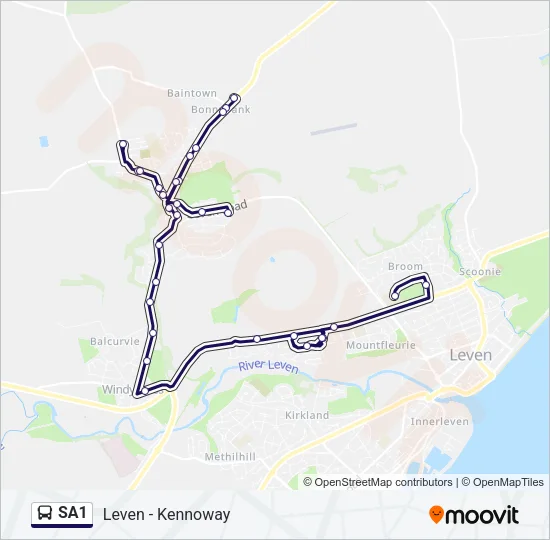 SA1 Bus Line Map