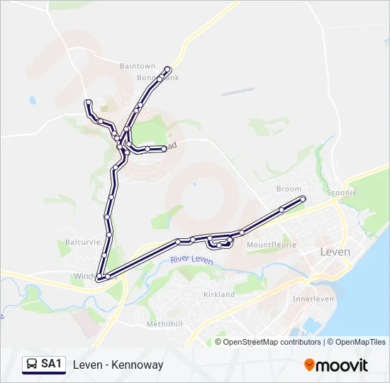 SA1 Bus Line Map