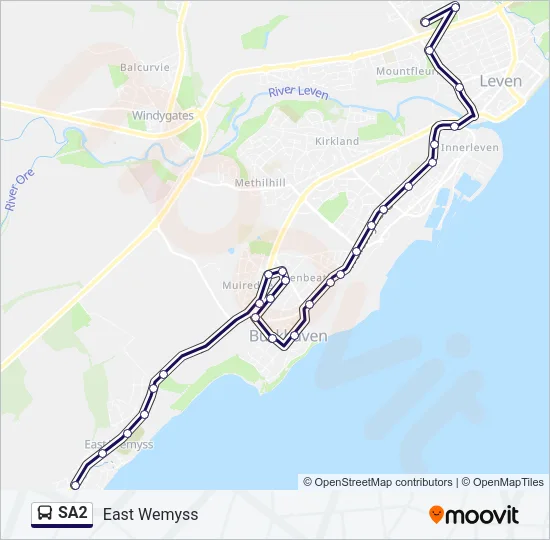 SA2 Bus Line Map