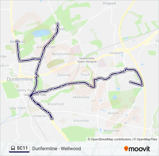 SC11 Bus Line Map