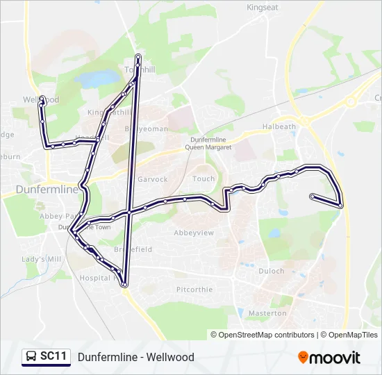 SC11 Bus Line Map