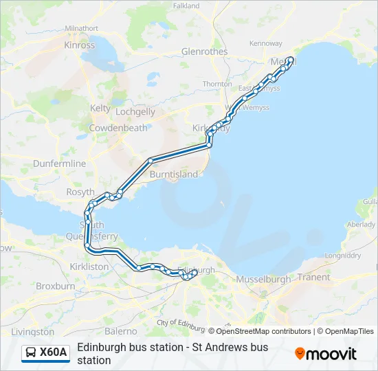 X60A Bus Line Map