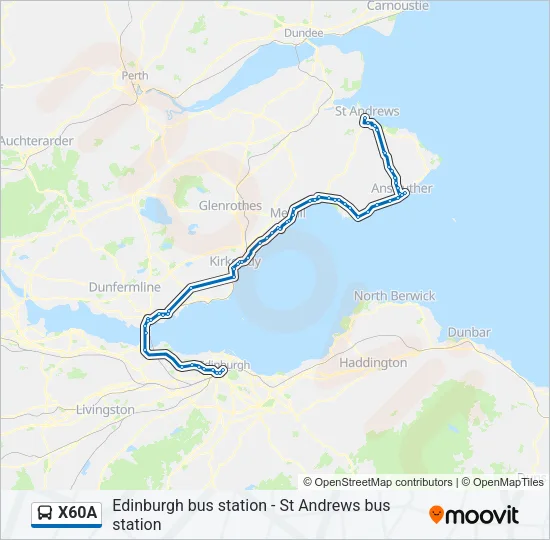 X60A Bus Line Map