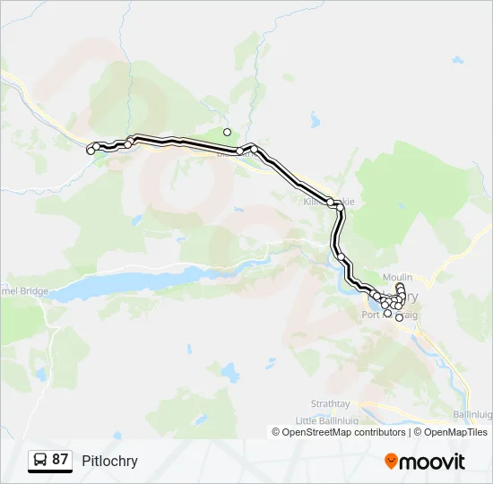 87 Bus Line Map