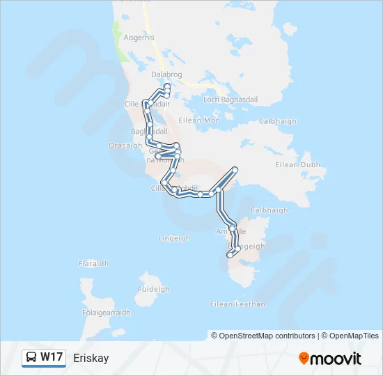 W17 Bus Line Map
