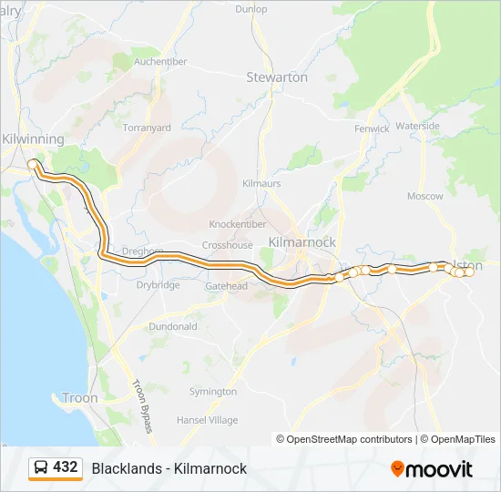 432 Bus Line Map