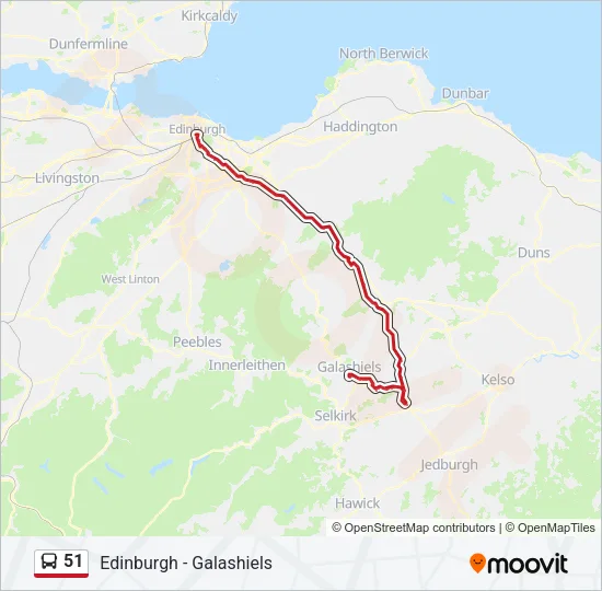 51 Bus Line Map