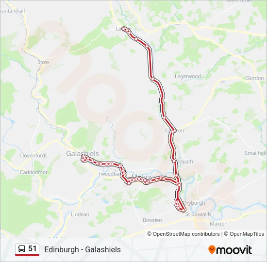 51 Bus Line Map