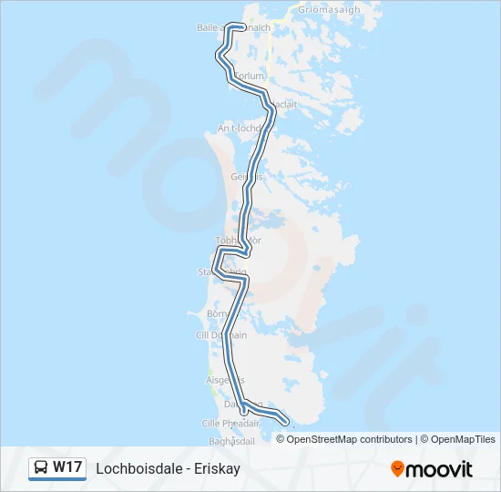 W17 Bus Line Map