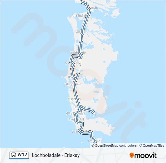 W17 Bus Line Map