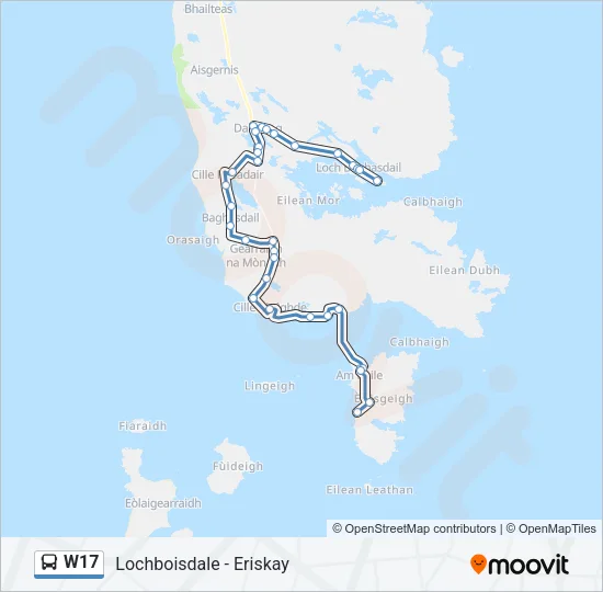 W17 Bus Line Map