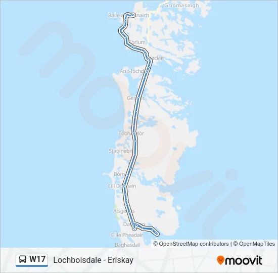 W17 Bus Line Map