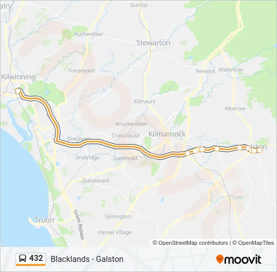 432 Bus Line Map