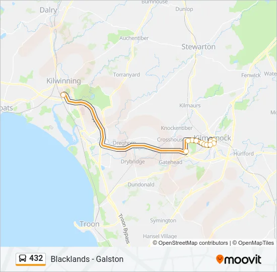 432 Bus Line Map